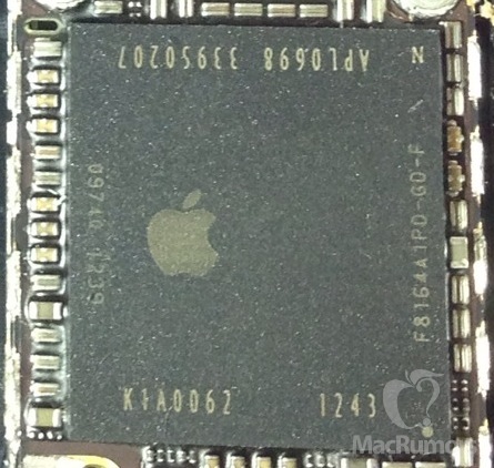 Um chip de-série principal do protótipo do iPhone 5S