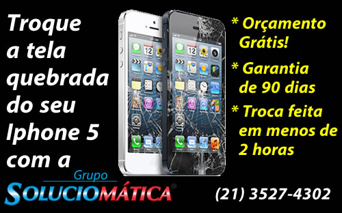 trocar tela quebrada iphone 5