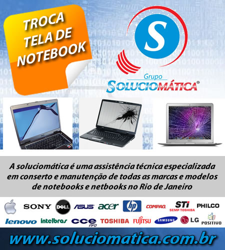 troca tela notebook rj