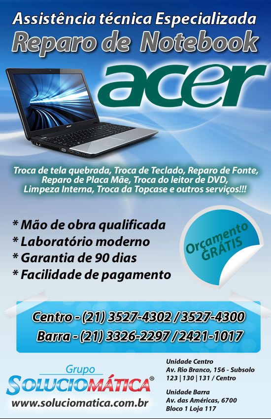 reparo de notebook acer