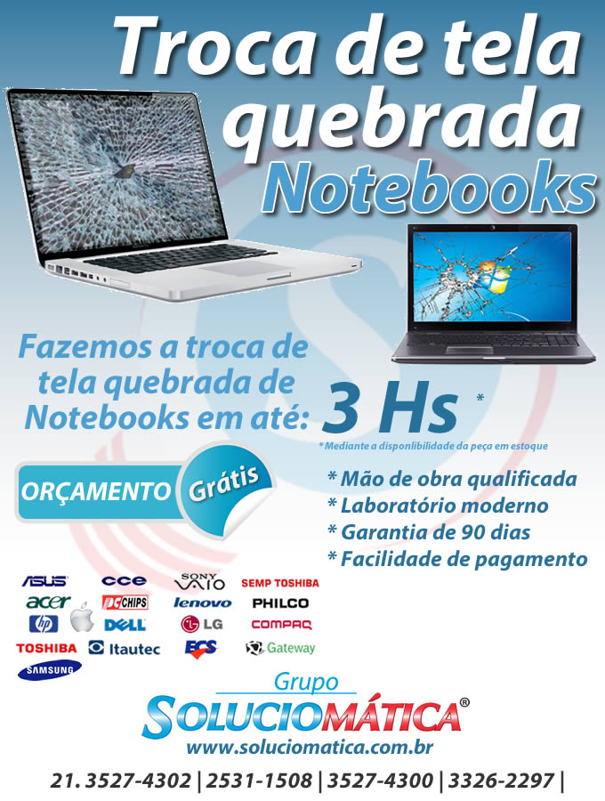 troca de tela de notebook