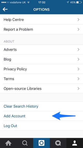 Instagram-Add-account
